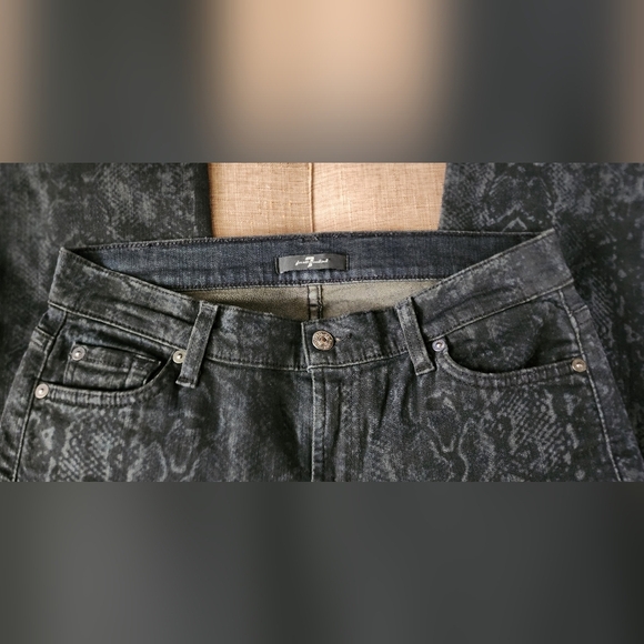 7 For All Mankind Python Print Jeans - Picture 3 of 6